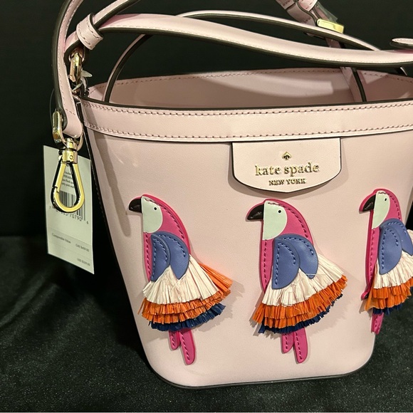 Kate Spade New York Flock Party Parrot Crossbody bundle of 3 matching pieces. - Picture 15 of 15